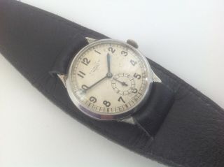 Vintage 1940s Art Deco Military Pilots Style Swiss Watch.  Belfast Retailer.