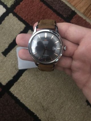 Orient Bambino Version 4 Grey Dial with Rose Gold Accents FAC08003A0 4