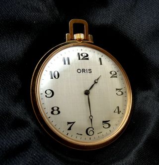 Oris 17 Jewels Swiss Made Vintage Handwind Auto Mens Pocket Watch