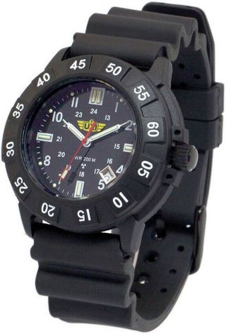 Uzi The Protector Black Self - Illuminating Water Resistant Watch 001r