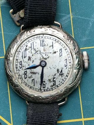 Vintage Hamilton 1920s Deco Style Ladies Wristwatch 986A Movement 6