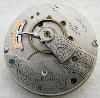Antique 18s Waltham Grade 820 15j Hunter Pocket Watch Movement Parts