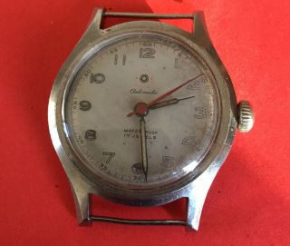 Roskopf 1940s Bumper Automatic Fixed Bars Military Style Vintage Watch