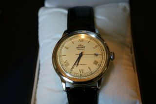 Orient Fac00009n 2nd Gen.  Bambino Version 2 Automatic Cream Dial Blue Hands