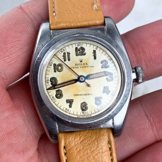 Vintage Rolex Oyster Perpetual Bubbleback Steel Wristwatch Ref.  2940 NR 4