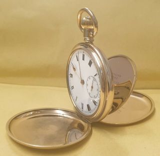 Cudos H J Cooper & Co Ltd Antique Full Hunter 15 Jewels Pocket Watch With.