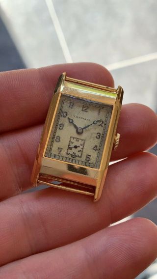 Longines 18k Solid Gold Mens Vintage Wristwatch 1930’s