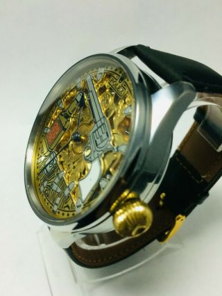 Rolex vintage wristwatch marriage watch pocket movement custom watch skeleton 4