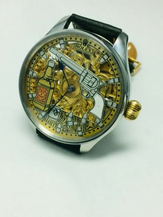 Rolex vintage wristwatch marriage watch pocket movement custom watch skeleton 7
