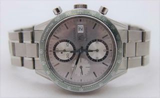 Tag Heuer Carrera Automatic CV2011 Chronograph SS Mens Watch w/Box and Papers 2