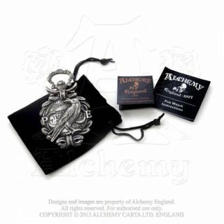 Alchemy The Nevermore Fob/Pocket Watch AW17 Victorian/raven/crow/Poe/gothic 4