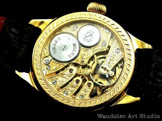 ROLEX Vintage Men ' s Wrist Watch Skeleton Gold Noble Design Mens Wristwatch Swiss 7
