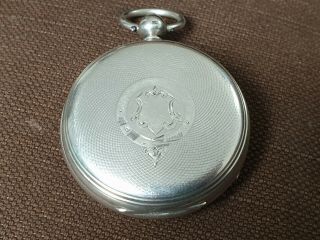 Large Solid Silver Fusee J W Benson Pocket Watch London 1935 5