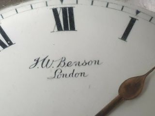 Large Solid Silver Fusee J W Benson Pocket Watch London 1935 6