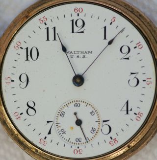 1901 Waltham Pocket Watch Grade 610 Model 1899 Jewels 7j Size 16j Hunter Case 4