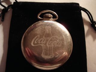 Vintage 16S Pocket watch Coca Cola Theme Dial & Case Runs Well. 5