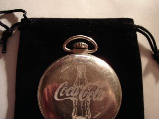 Vintage 16S Pocket watch Coca Cola Theme Dial & Case Runs Well. 6