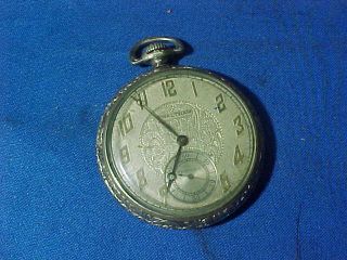 Early 20thc Waltham Premier Pocket Watch W 17 Jewel Movement Runs