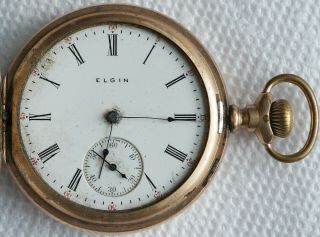 1911 Elgin Pocket Watch Grade 312 Model 6 Jewels 15j Size 16s Hunter Case B0979