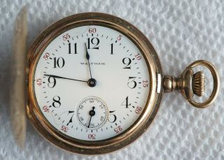 1902 Waltham Pocket Watch Grade No 115 Model 1900 Jewels 15j Size 0s Hunter Case