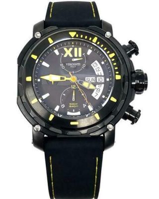 Visconti Automatic Watch Chronograph Full Dive 500,  Gunmetal Case Silicone Strap