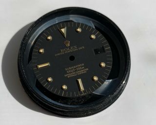 1970 ' s Vintage Rolex Submariner ref.  1680 Gold Black Tritium Nipple Dial 2