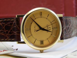 Stunning 18ct Solid Gold Omega De Ville Prestige Mens Watch,  Box & Papers 18k 7