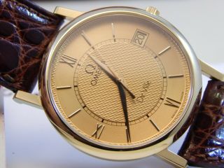 Stunning 18ct Solid Gold Omega De Ville Prestige Mens Watch,  Box & Papers 18k 8