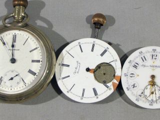 Group of 5 ANTIQUE POCKET WATCHES - PARTS OR RESTORATION 4