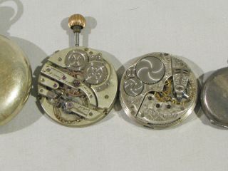 Group of 5 ANTIQUE POCKET WATCHES - PARTS OR RESTORATION 7