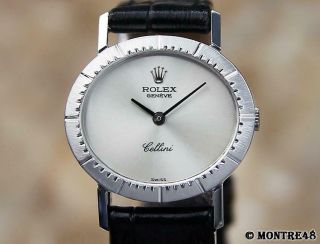 Rolex Cellini 4081 Lady Swiss Made 1976 18k White Gold Luxury Dress Watch O97