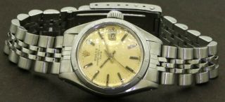 Rolex Date 6919 High Fashion Ss Automatic Ladies Watch W/ Gold Dial