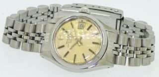 Rolex Date 6919 high fashion SS automatic ladies watch w/ gold dial 3