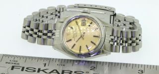 Rolex Date 6919 high fashion SS automatic ladies watch w/ gold dial 4