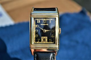 Rare Vintage Antique Old Hamilton Otis Reverso Reversible Wristwatch