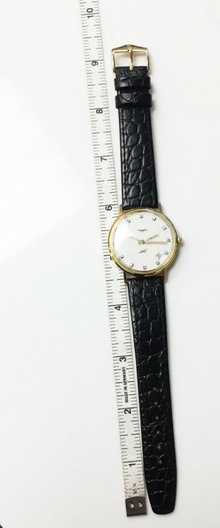 Longines Ultra Chron 18K Gold 12 Diamonds Automatic Vintage Watch Cal.  431 17J 10