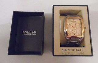 Kenneth Cole Watch Ny Kc3751 Stainless Steel 2 Tone Multi - Function Wr.  30 M