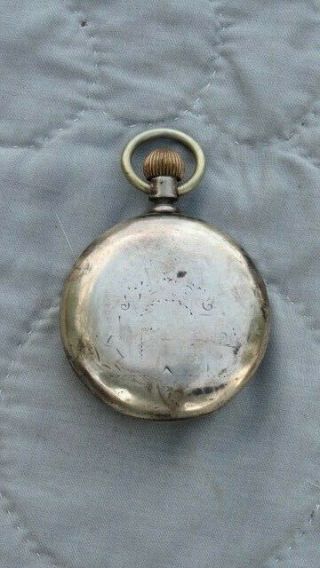Antique Dueber Silver Coin Large Closed Face Watch Case