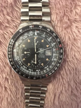 Vintage Rare Tag Heuer Pilot Automatic Mens Watch First Generation.