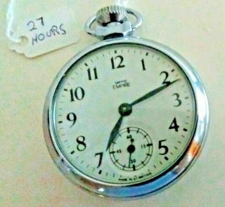 Smiths Empire Pocket Watch Runs For Approx 27 Hours