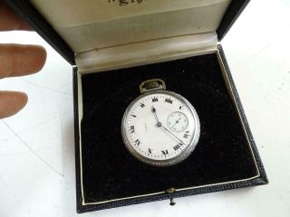 Antique Elgin Pocket Watch 17 Jewel Presentation Case Art Deco Vintage 3