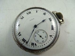 Antique Elgin Pocket Watch 17 Jewel Presentation Case Art Deco Vintage 4