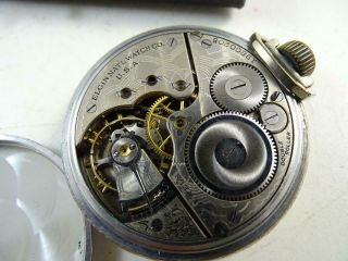 Antique Elgin Pocket Watch 17 Jewel Presentation Case Art Deco Vintage 8