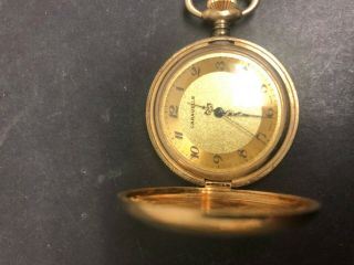 Caravelle by Bulova N4 17 Jewels 11 UAC CAL.  1950/51 Gold Toned Pocket Watch 2