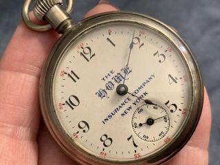 Bannatyne The Home Insurance Company Pocket Watch Runs 1911