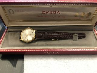 Men Omega Seamaster Automatic 18K Solid Yellow Gold Wrist Watch 32.  6mm 4
