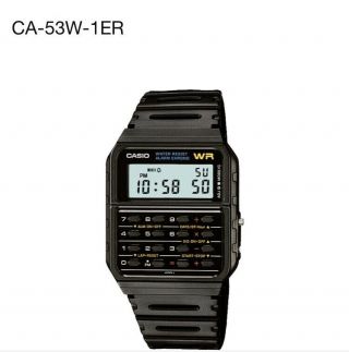 Casio Ca - 53w - 1er Mens Limited Edition Back To The Future Calculator Black Watch