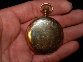 Antique Waltham Pocket Watch Gold Flled 17 Jewels.