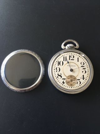 1902 Waltham 16s,  17j,  Open Face Antique Pocket Watch Runs 3
