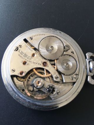 1902 Waltham 16s,  17j,  Open Face Antique Pocket Watch Runs 5